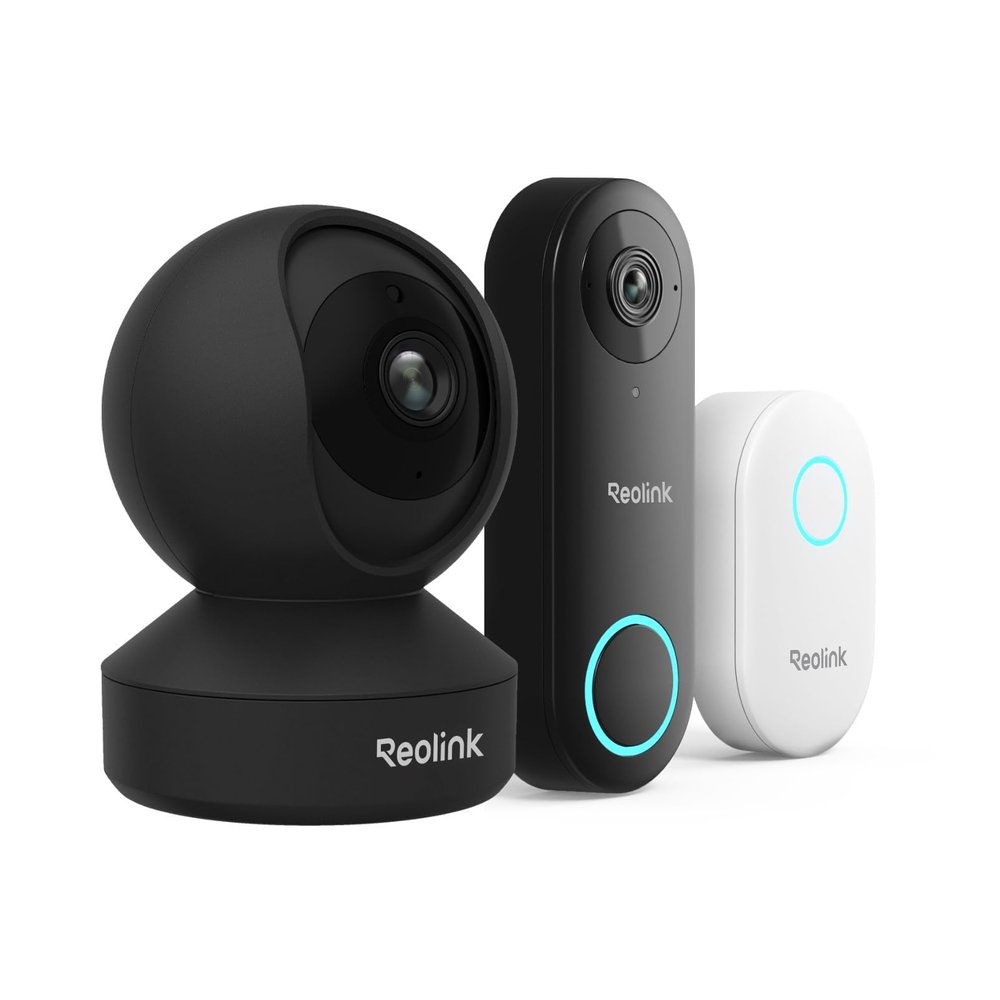 REOLINK Doorbell Camera Bundle 5MP Indoor Camera,Remote Control in One App, No Subscription Fee, Local Storage, Works w/Goodle Assistant
