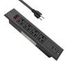 Recessed Power Strip USB C Fast Charge Flush Mounted Power Outlets Insert in Desk Behind-Sofa Ledge 4 Outlets view 2