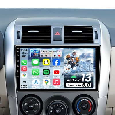 8 Core 4G+64G Car Stereo Radio for Toyota Corolla 2009 2010 2011 2012 2013: 1280 * 800 HD 9 Touchscreen with Wireless Carplay and Android Auto FM Backup Camera Bluetooth GPS Navigation Split Screen