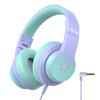iClever HS19S Kids Headphones, 85dBA Safe Volume Limiter - Over Ear Stereo Headphones for Kids Boys Girls, Foldable 3.5mm Jack Wired Headphone for iPad/Tablet/School/Travel view 1