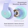 iClever HS19S Kids Headphones, 85dBA Safe Volume Limiter - Over Ear Stereo Headphones for Kids Boys Girls, Foldable 3.5mm Jack Wired Headphone for iPad/Tablet/School/Travel view 3