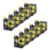 10 Pack Compatible with DYMO 1805444 Rhino Industrial Heat Shrink Tube Labels 24mm 1.5m 1" x5ft Black on Yellow Industry Label Tape Wire Tapes for DYMO Rhino Pro 6000 6500 Rhino Label Marker Printers view 1
