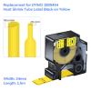 10 Pack Compatible with DYMO 1805444 Rhino Industrial Heat Shrink Tube Labels 24mm 1.5m 1" x5ft Black on Yellow Industry Label Tape Wire Tapes for DYMO Rhino Pro 6000 6500 Rhino Label Marker Printers view 2