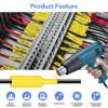 10 Pack Compatible with DYMO 1805444 Rhino Industrial Heat Shrink Tube Labels 24mm 1.5m 1" x5ft Black on Yellow Industry Label Tape Wire Tapes for DYMO Rhino Pro 6000 6500 Rhino Label Marker Printers view 3