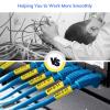 10 Pack Compatible with DYMO 1805444 Rhino Industrial Heat Shrink Tube Labels 24mm 1.5m 1" x5ft Black on Yellow Industry Label Tape Wire Tapes for DYMO Rhino Pro 6000 6500 Rhino Label Marker Printers view 4
