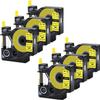 Cruxer 6 Pack Replacement for Rhino A18052 18052 1/4" 6mm Heat Shrink Tube Black on Yellow Industrial Wire Label Tape for Rhino 4200 Rhino 5000 Rhino 5200 Rhino 6000 Label Maker view 1