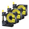 Cruxer 3 Pack Replacement for Rhino A18054 18054 3/8" 9mm Heat Shrink Tube Black on Yellow Industrial Wire Label Tape for Rhino 4200 Rhino 5000 Rhino 5200 Rhino 6000 Label Maker view 1