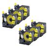 6 Pack Compatible with DYMO 1805444 Rhino Industrial Heat Shrink Tube Labels 24mm 1.5m 1" x5ft Black on Yellow Industry Label Tape Wire Tapes for DYMO Rhino Pro 6000 6500 Rhino Label Marker Printers view 1