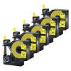 Cruxer 5 Pack Replacement for Rhino A18056 18056 1/2" 12mm Heat Shrink Tube Black on Yellow Industrial Wire Label Tape for Rhino 4200 Rhino 5000 Rhino 5200 Rhino 6000 Label Maker view 1