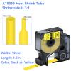 Cruxer 5 Pack Replacement for Rhino A18056 18056 1/2" 12mm Heat Shrink Tube Black on Yellow Industrial Wire Label Tape for Rhino 4200 Rhino 5000 Rhino 5200 Rhino 6000 Label Maker view 2