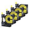 Cruxer 4 Pack Replacement for Rhino A18056 18056 1/2" 12mm Heat Shrink Tube Black on Yellow Industrial Wire Label Tape for Rhino 4200 Rhino 5000 Rhino 5200 Rhino 6000 Label Maker view 1