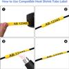 Cruxer 4 Pack Replacement for Rhino A18056 18056 1/2" 12mm Heat Shrink Tube Black on Yellow Industrial Wire Label Tape for Rhino 4200 Rhino 5000 Rhino 5200 Rhino 6000 Label Maker view 4