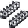 Cruxer 10 Pack Replacement for Rhino A18051 18051 1/4" 6mm Heat Shrink Tube Black on White Industrial Wire Label Tape for Rhino 4200 Rhino 5000 Rhino 5200 Rhino 6000 Label Maker view 1