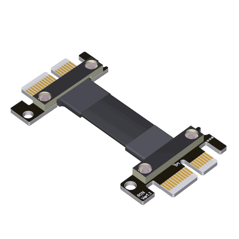 ADT-Link PCIE X1 Riser Cable PCIe 3.0 X1 to X1board to Board Jumpers Extension Cable 8Gbps PCI Express 1x Riser Card Ribbon Extender (10cm, R11NS(Tx to Rx))