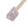 Nicfaky 4X RJ11 6P4C 2 Way Outlet Telephone Line Splitter Adapter Beige view 3