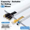 Cable Hider Raceway 68in & Cord Cover Wall Kit 94.5in Cord Hider Wall Mounted TV, Wire Covers for Cords, Paintable Wire Hiders for TV On Wall Bundle view 3