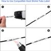 Cruxer 5 Pack Replacement for Rhino A18051 18051 1/4" 6mm Heat Shrink Tube Black on White Industrial Wire Label Tape for Rhino 4200 Rhino 5000 Rhino 5200 Rhino 6000 Label Maker view 4