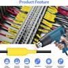 Cruxer 2 Pack Replacement for Rhino A18056 18056 1/2" 12mm Heat Shrink Tube Black on Yellow Industrial Wire Label Tape for Rhino 4200 Rhino 5000 Rhino 5200 Rhino 6000 Label Maker view 3
