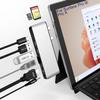 Surface Pro 9/Pro 11 USB Hub Docking Station with 4K HDMI, USB-C Thunerbolt 4(8K@30Hz Video+40G Data+100W Power), 100M RJ45, 2X USB3.0, SD, TF, 3.5mm Audio, Triple Display for Surface Pro 11/10/9/X view 1