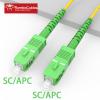 (100ft/30m) SCA to SCA Fiber Optic Internet Cable, OS2 Single Mode Fiber Jumper Cable, Fiber Patch Cable Simplex 9/125um LSZH Yellow,  view 2