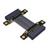 ADT-Link PCIE X4 Riser Cable PCIe 4.0/3.0 X4 to X4board to Board Male to Male Jumpers Extension Cable PCI Express 4X Riser Card Ribbon Extender (20cm, R22FF(Tx to Tx)) view 1