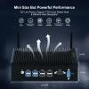 HISTTON Mini Computer Windows 11 Pro, Mini Desktop PC Core i5-8265U, DDR4 8GB RAM, 128GB SSD, Micro PC, Dual LAN, BT4.2, Industrial Mini PC with 2 RS232 COM, Dual HD, USB3.0, Small PC view 4