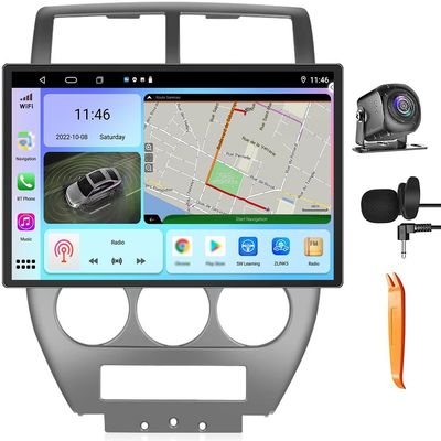 Car CarPlay Android Auto Navigation Stereo GPS Radio Reverse Camera Display 13.1" QLED Touchscreen Headunit Tablet Pad Media Player for Jeep Compass 2007-2010, if Applicable Octa Core 8G+256G