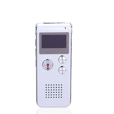 16G Voice Activated Mini Spy Digital Sound Audio Recorder Dictaphone MP3 Player Gift Portable MP3 Audio Recorder Dictaphone USB Charge (Silver)