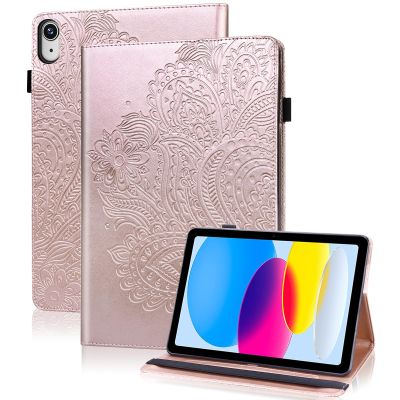 VODEFOX Case for iPad mini 7 A17 Pro 8.3 Inch 2024,iPad mini 6th Generation Case 2021,PU Leather Flower Slim Protective Case with Card Slot Stand Cover for iPad mini 7th/6th Generation - Golden