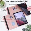 VODEFOX Case for iPad mini 7 A17 Pro 8.3 Inch 2024,iPad mini 6th Generation Case 2021,PU Leather Flower Slim Protective Case with Card Slot Stand Cover for iPad mini 7th/6th Generation - Golden view 2