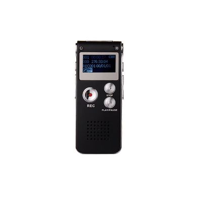 16G Voice Activated Mini Spy Digital Sound Audio Recorder Dictaphone MP3 Player Gift Portable MP3 Audio Recorder Dictaphone USB Charge (Black)