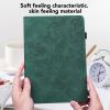 VODEFOX Case for iPad mini 5 (2019)/ iPad mini 4 / iPad mini 3/2/1 Case,Embossed Flowers PU Leather Flip Stand Card Slots Shockproof Case with Pencil Holder Elastic Strap for iPad mini 7.9" - Green view 2