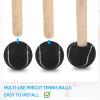 Macarrie 100 Pcs Precut Tennis Balls Bulk for Furniture Legs Tennis Ball Chair Foot Covers for Floor Protection Ball Desk Leg Coverings(Black) view 2