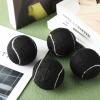 Macarrie 100 Pcs Precut Tennis Balls Bulk for Furniture Legs Tennis Ball Chair Foot Covers for Floor Protection Ball Desk Leg Coverings(Black) view 3