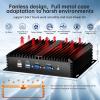 Kinupute Fanless Mini PC, Industrial Desktop Computer Core i3-5005U 2.0GHz, Windows 10 Pro, 8GB RAM, 512GB SSD, 2xNICs, 6xCOM RS232, 4xUSB 3.0, HDMI/VGA Ports, Auto Power On, Full Metal Case view 2
