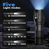 Voph Flashlight 2 Pack, 5 Modes High Lumen Tactical LED Flash Light, High Lumens Bright Waterproof Flashlights, Christmas Stocking Stuffers Gifts for Men, Hunting Camping Essentials Gear view 3