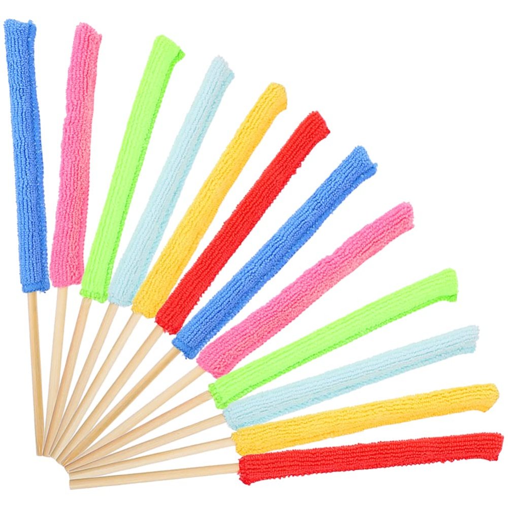 FOMIYES 12pcs Cleaning Sticks for Glasses and Bottles Neck Household Cleaning Tools Multi-functional Decontamination Sticks for Narrow Spaces and Hard Reach Areas