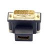 CY DVI Male to HDMI Female Adapter 90 Degree Up Angled 4K 1080P for Computer HDTV Graphics Card view 1
