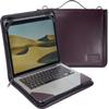 Broonel Purple Leather Laptop Messenger Case - Compatible with ASUS Chromebook Flip C434TA 14" view 1