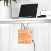Bamboo Cable Management Box with Magnetic Lid - 12,6x7,9x4.3 in - Durable Cable Organizer to Hide Cords & Power Strip - Wall Mountable - Including Hardware - for Home, Office, Desk & More (White) view 2
