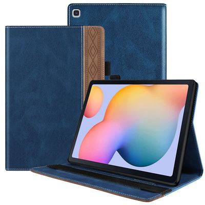 Case Cover Compatible With Samsung Galaxy Tab S6 Lite 10.4 Inch 2022/2020 Model (SM-P610/P613/P615/P619) PU Leather Case Protect Case Adjustable Fixing Strap Bracket Card Slot Shockproof Tablet PC Cas