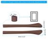 PATIKIL Glasses End Tips, 4 Pairs Eyeglass Anti Slip Ear Sock Pieces Tube Sleeve Silicone Replacement Temple for Rectangle Thin Metal Eyeglass Temple, Brown-12 view 2
