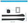 PATIKIL Glasses End Tips, 4 Pairs Eyeglass Anti Slip Ear Sock Pieces Tube Sleeve Silicone Replacement Temple for Rectangle Thin Metal Eyeglass Temple, Black-12 view 2