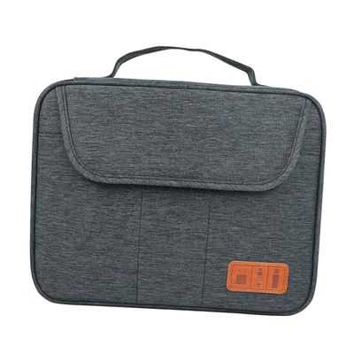 SHOWERORO Multi-Functional Digital Storage Bag Double-Layer Organizer Pouch for Travel Accessories Medium for Electronics and Charging Cables Black
