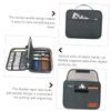 SHOWERORO Multi-Functional Digital Storage Bag Double-Layer Organizer Pouch for Travel Accessories Medium for Electronics and Charging Cables Black view 2