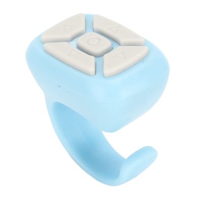 Mobile Phone Remote Control Shutter, Multifunctional Remote Control for, Page Turner, Photo and Video, Control Volume, Pause Play, for Smartphones and Tablets (Blue)