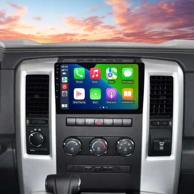 5G WiFi 8Core Radio for Dodge Ram 1500 2500 3500 2009-2012 Android 13 10.1" 1280x720 Touch Screen Stereo for Jeep Wrangler JK Compass Grand Cherokee Upgrade Dash Kit Built-in Car-Play, Android Auto
