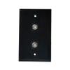 BUPLDET 2 Port Coax Wall Plate Black - Single Gang Double Coaxial Jack Outlet Cover Plate for Cable TV/Antenna view 1