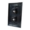 BUPLDET 2 Port Coax Wall Plate Black - Single Gang Double Coaxial Jack Outlet Cover Plate for Cable TV/Antenna view 2