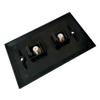 BUPLDET 2 Port Coax Wall Plate Black - Single Gang Double Coaxial Jack Outlet Cover Plate for Cable TV/Antenna view 3